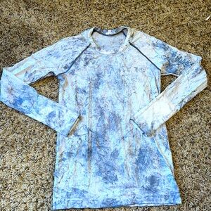 Lululemon Swiftly Tech Long Sleeve 2.0 Shirt Multi Dye White Grey Black 8 Run